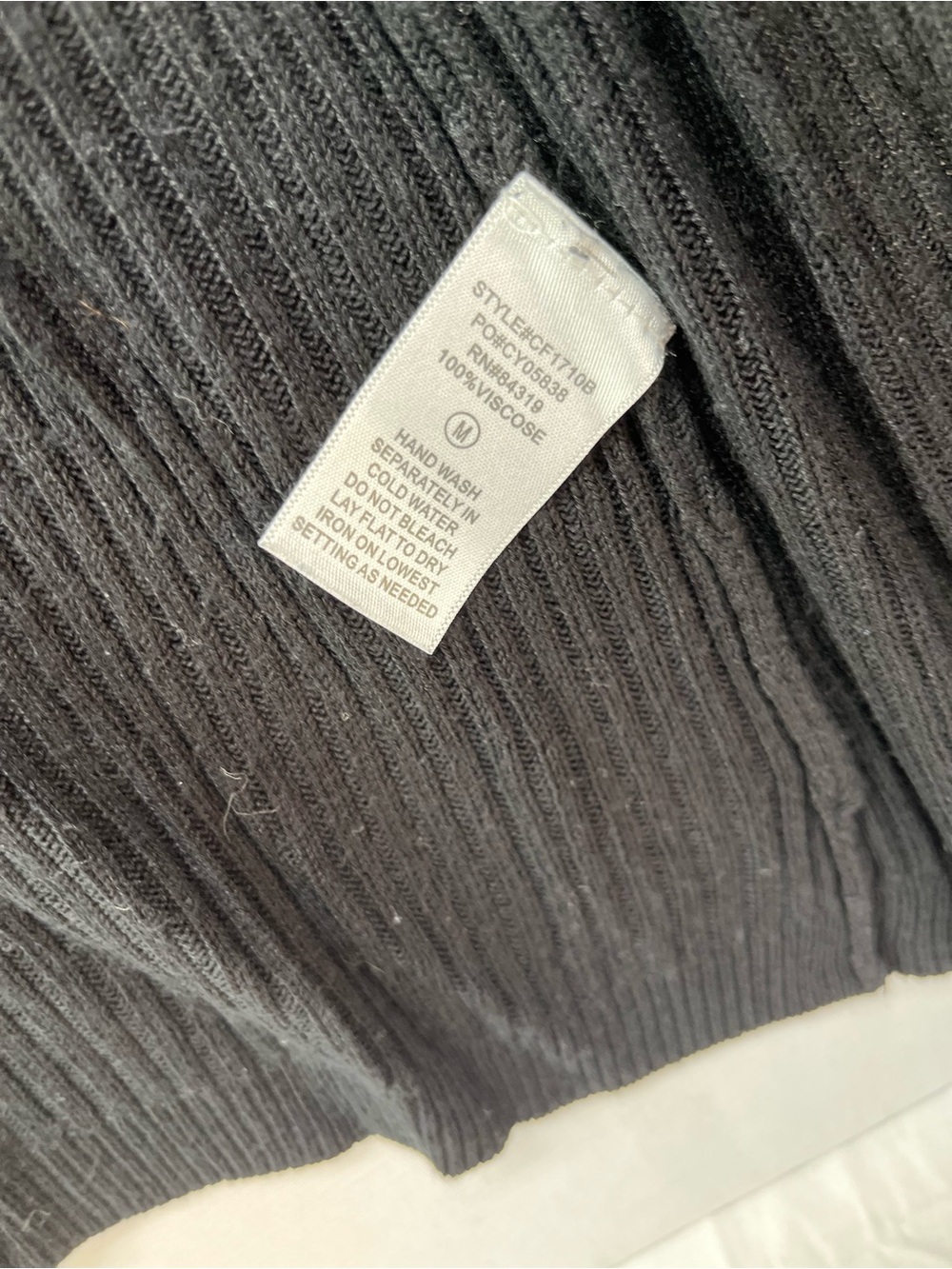 Cyrus Black Open-Front Ribbed Cardigan - Picture 6 of 6